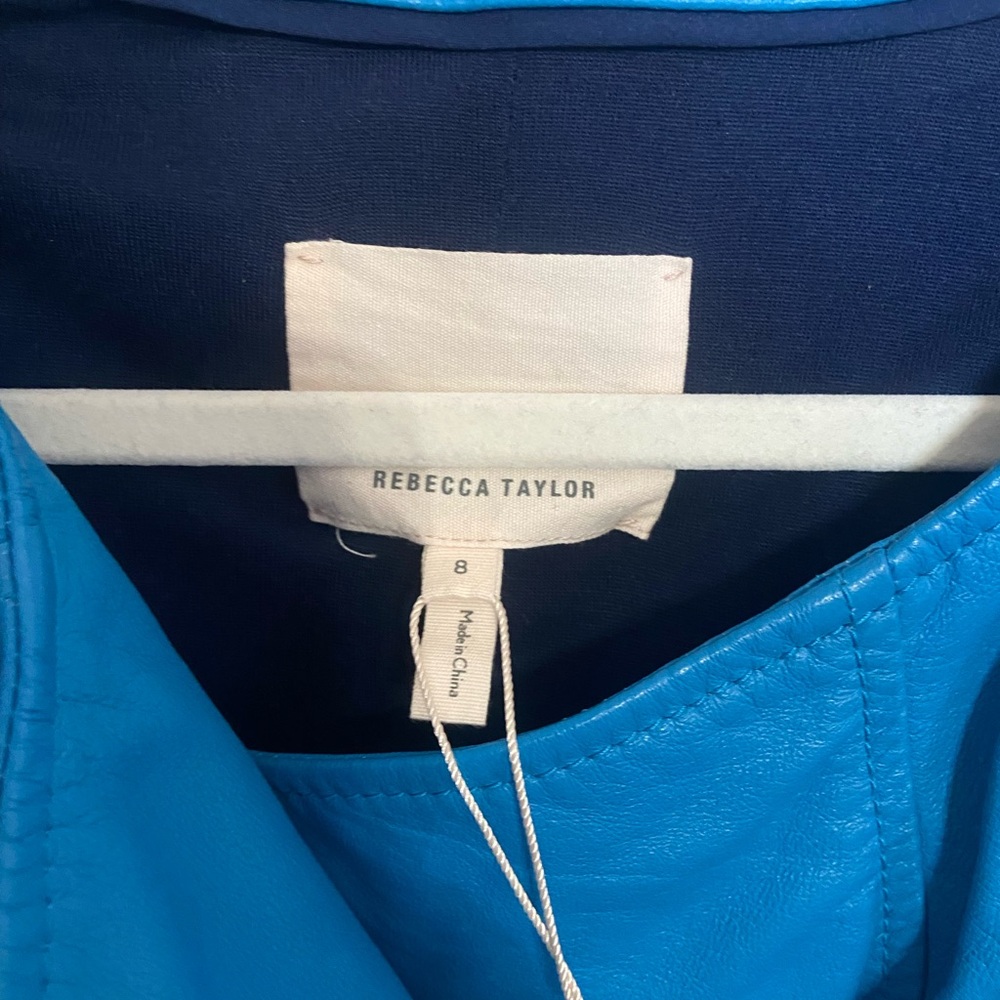 NWT Rebecca Taylor Designer Leather Moto Jacket - Picture 3 of 6
